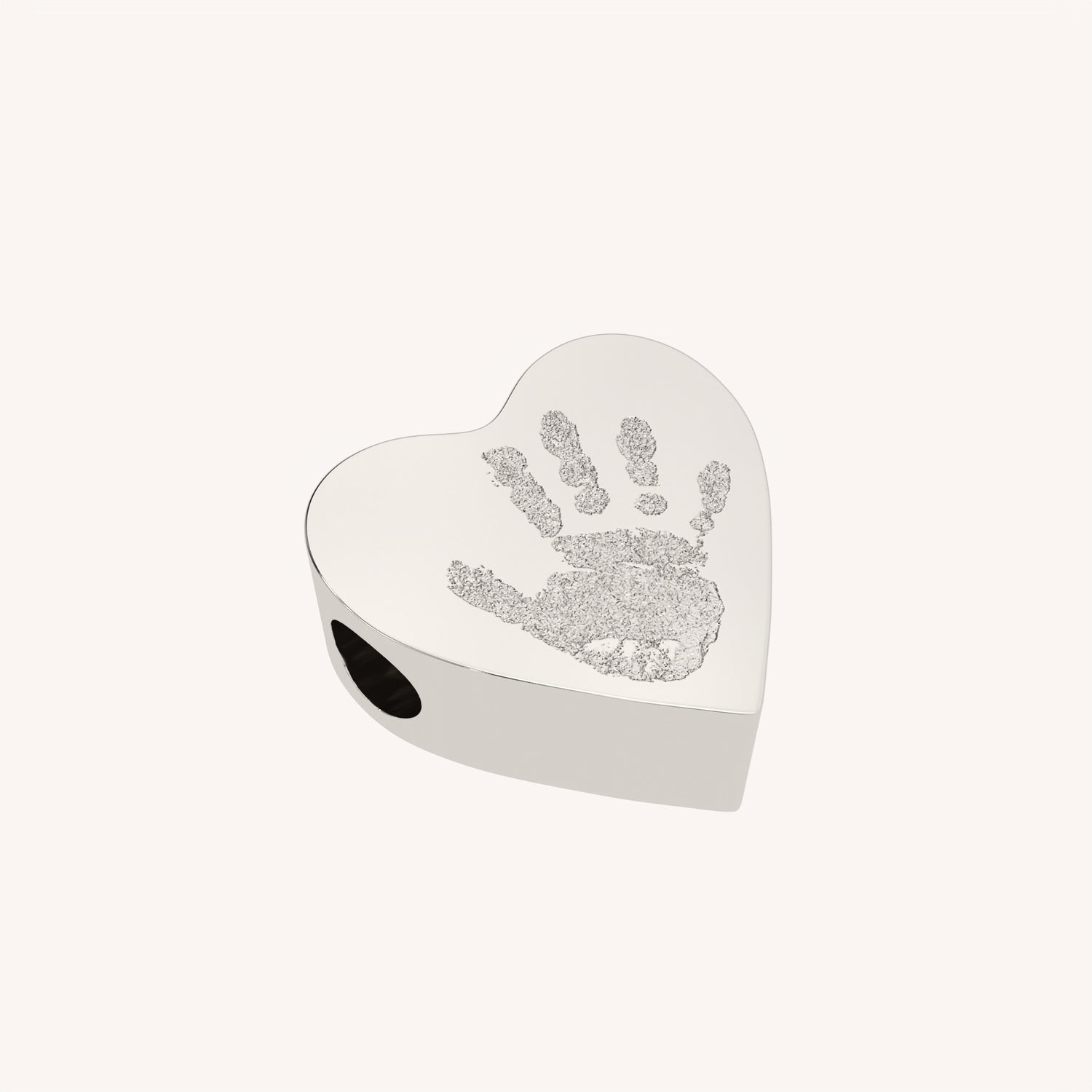 Melissa Handprint / Footprint Silver Heart Pandora Charm