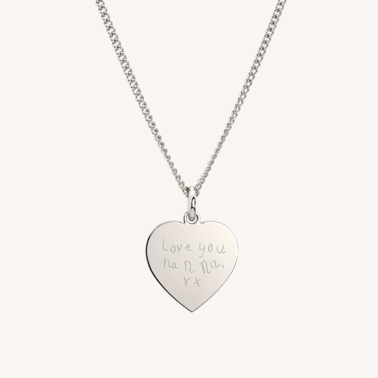 Molly Heart Actual Handwriting Necklace