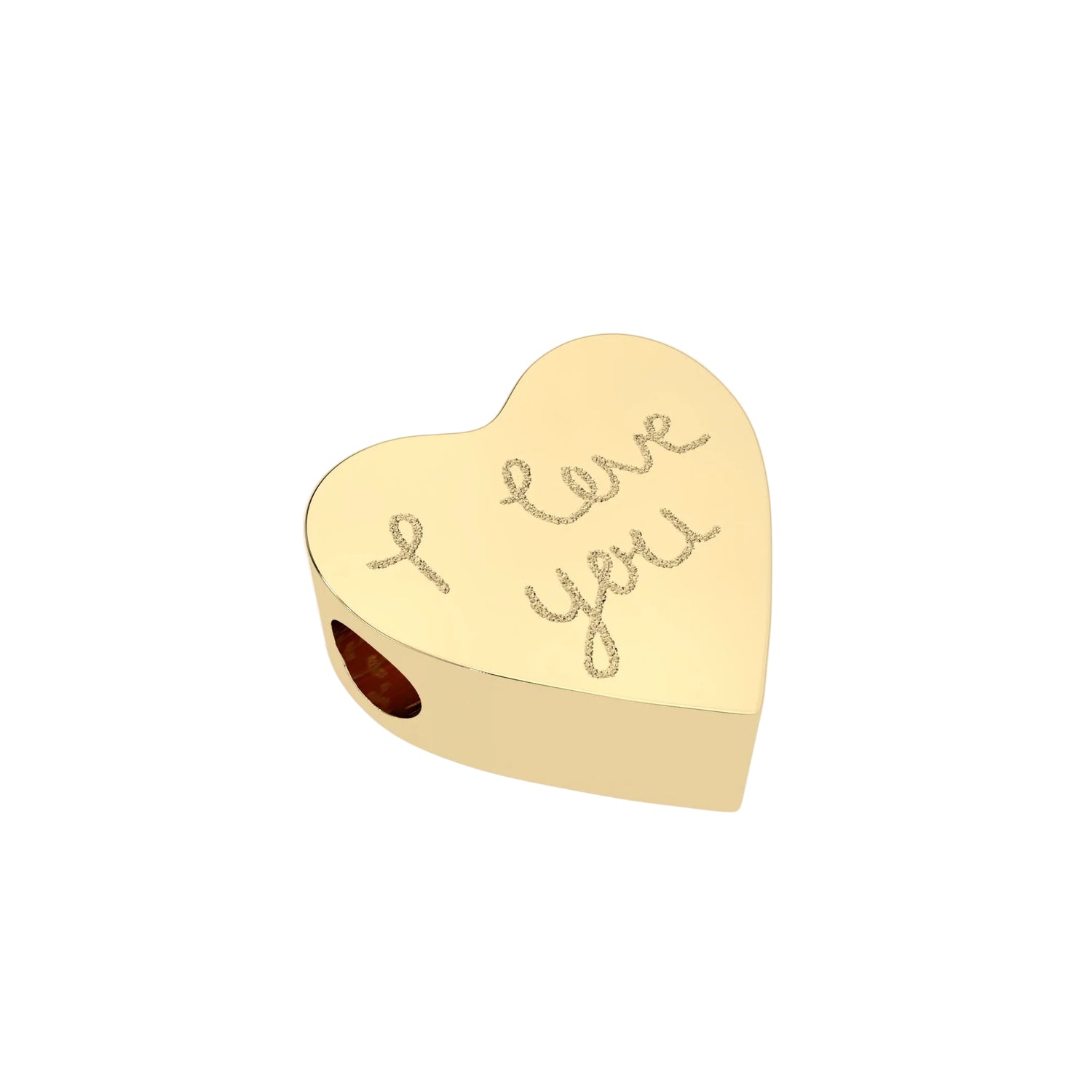 Melissa Handwriting Gold Heart Pandora Charm