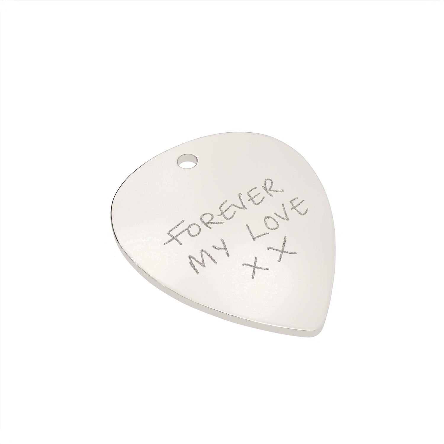Silver Handwriting Guitar Pick