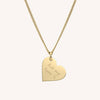 Florence Heart Gold Actual Handwriting Necklace