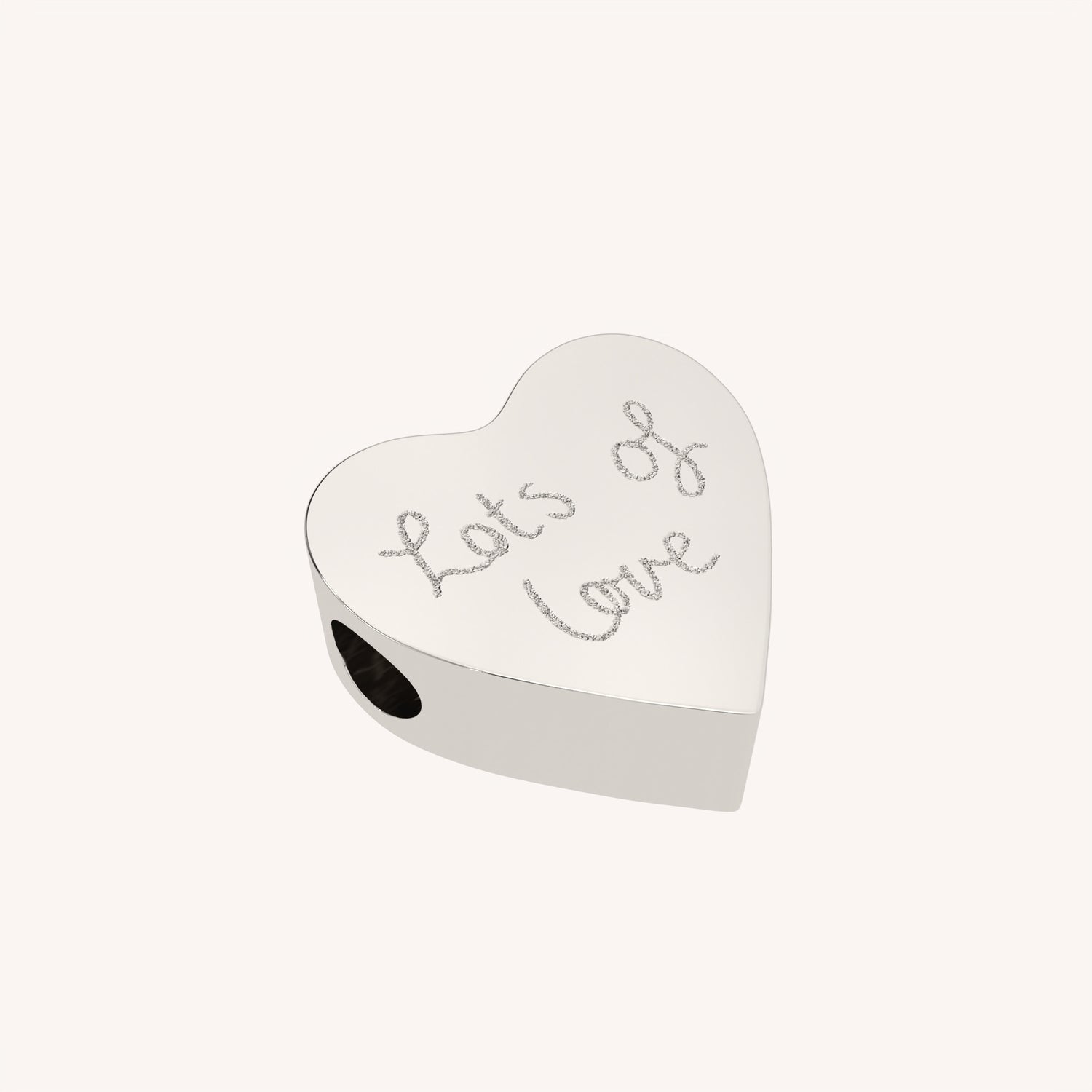 Melissa Handwriting Silver Heart Pandora Charm