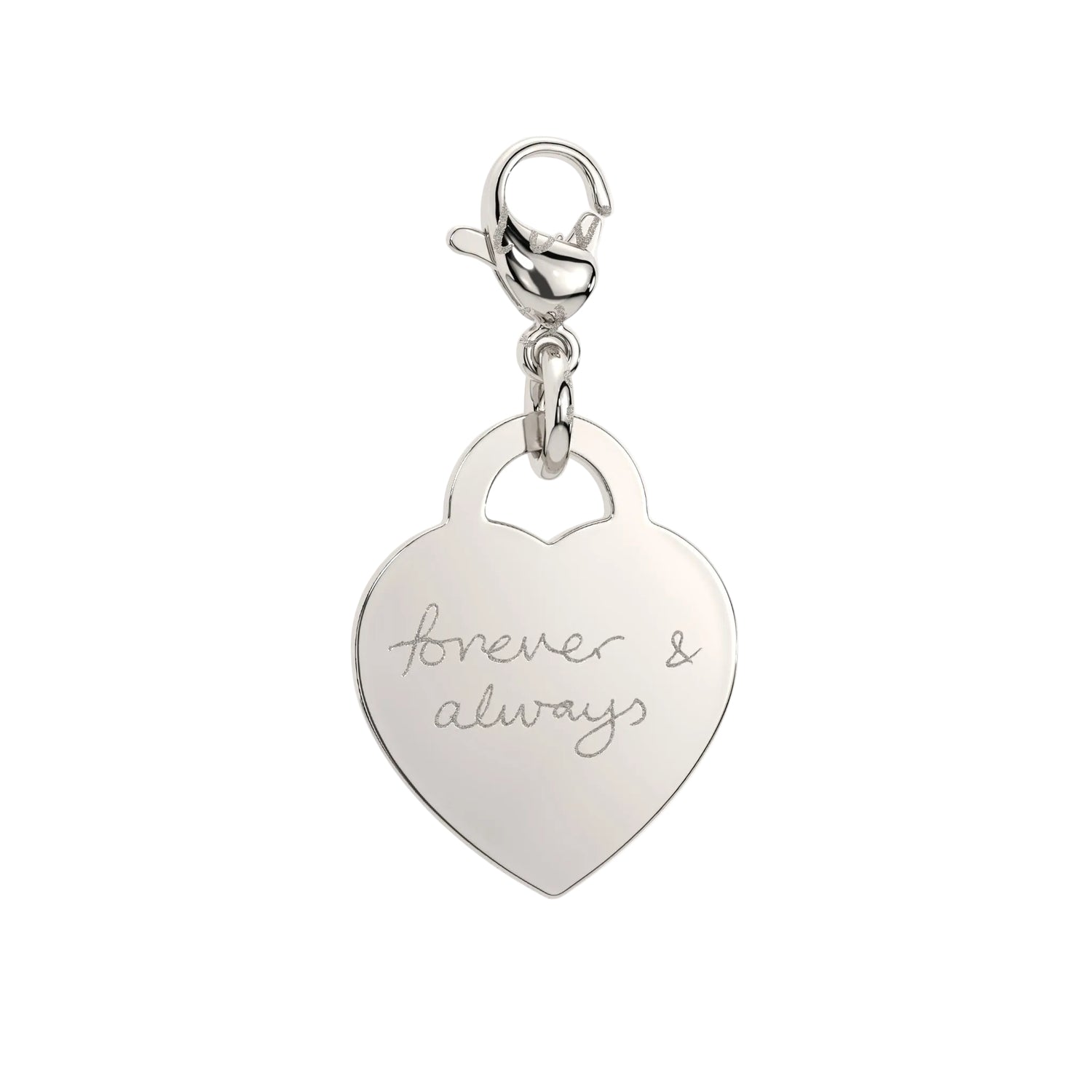 Lucy Heart Silver Actual Handwriting Charm