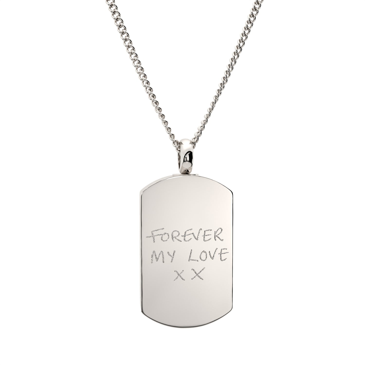 Actual Handwriting Dog Tag Cremation Urn Necklace