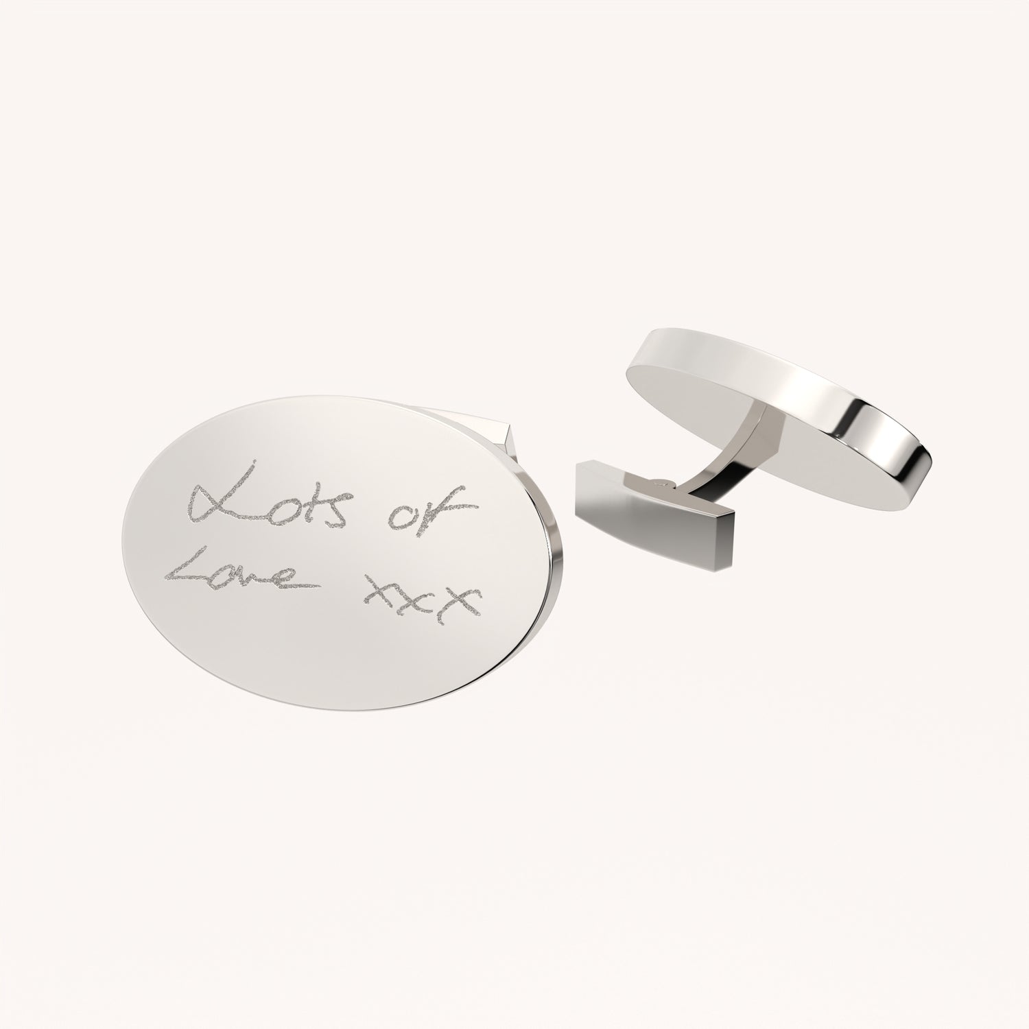 Oval Actual Handwriting Cufflinks