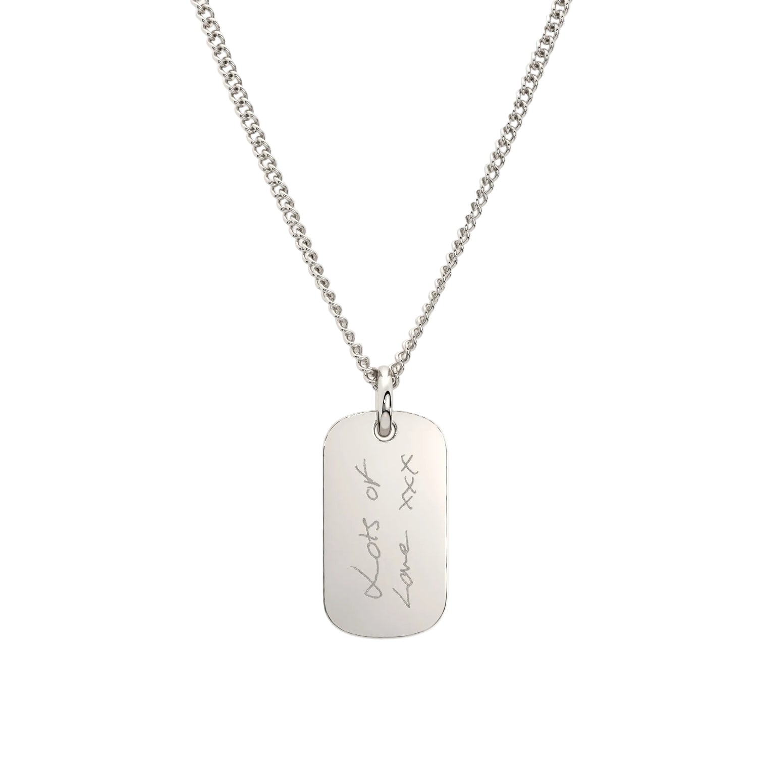 Mini Ella Silver Actual Handwriting Necklace