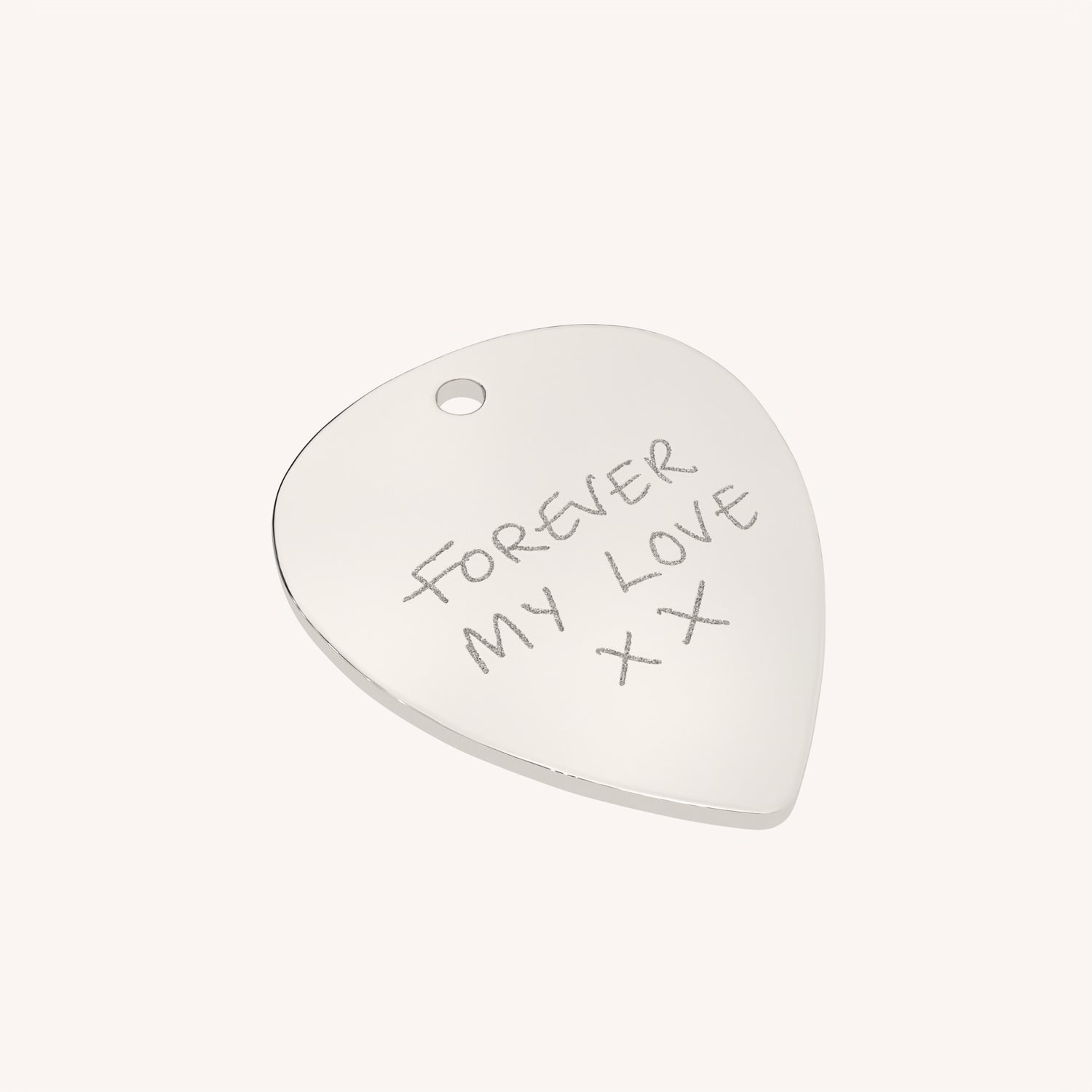 Silver Handwriting Guitar Pick