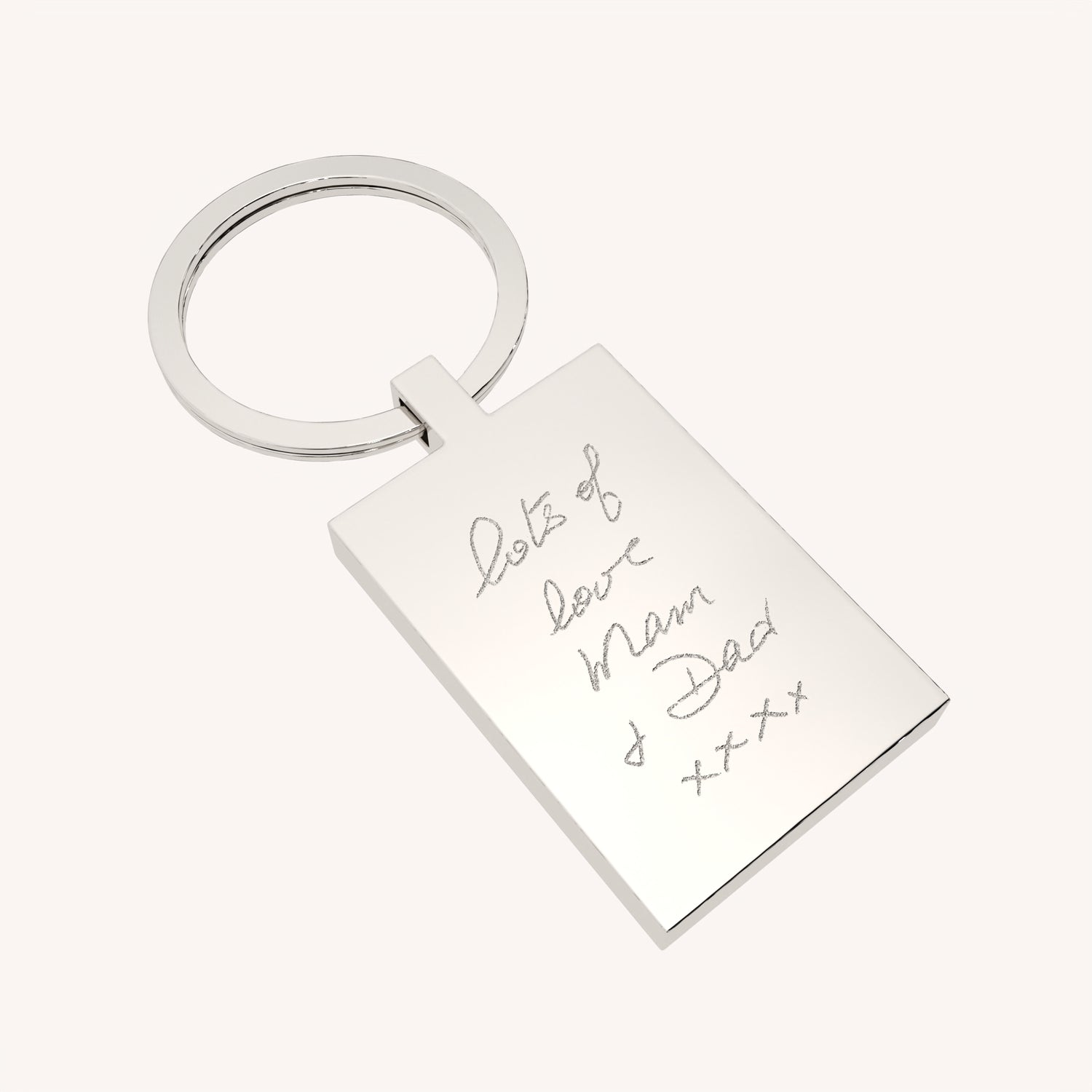 Actual Handwriting Rectangle Keepsake Keyring