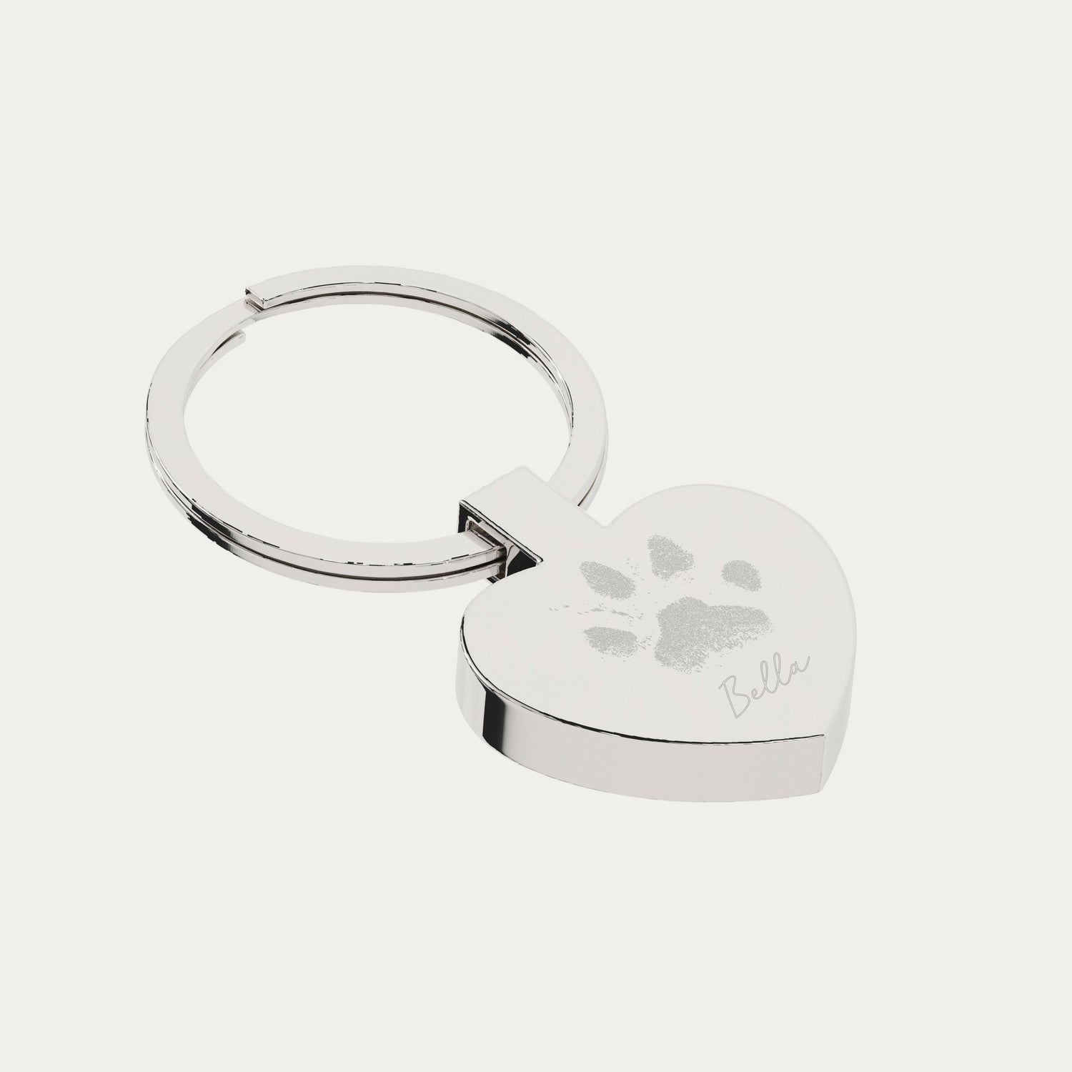 Heart Shaped Paw / Nose Print Keyring