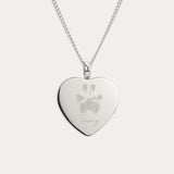 Paw / Nose Print Heart Cremation Urn Necklace