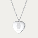 Fingerprint Heart Cremation Urn Necklace