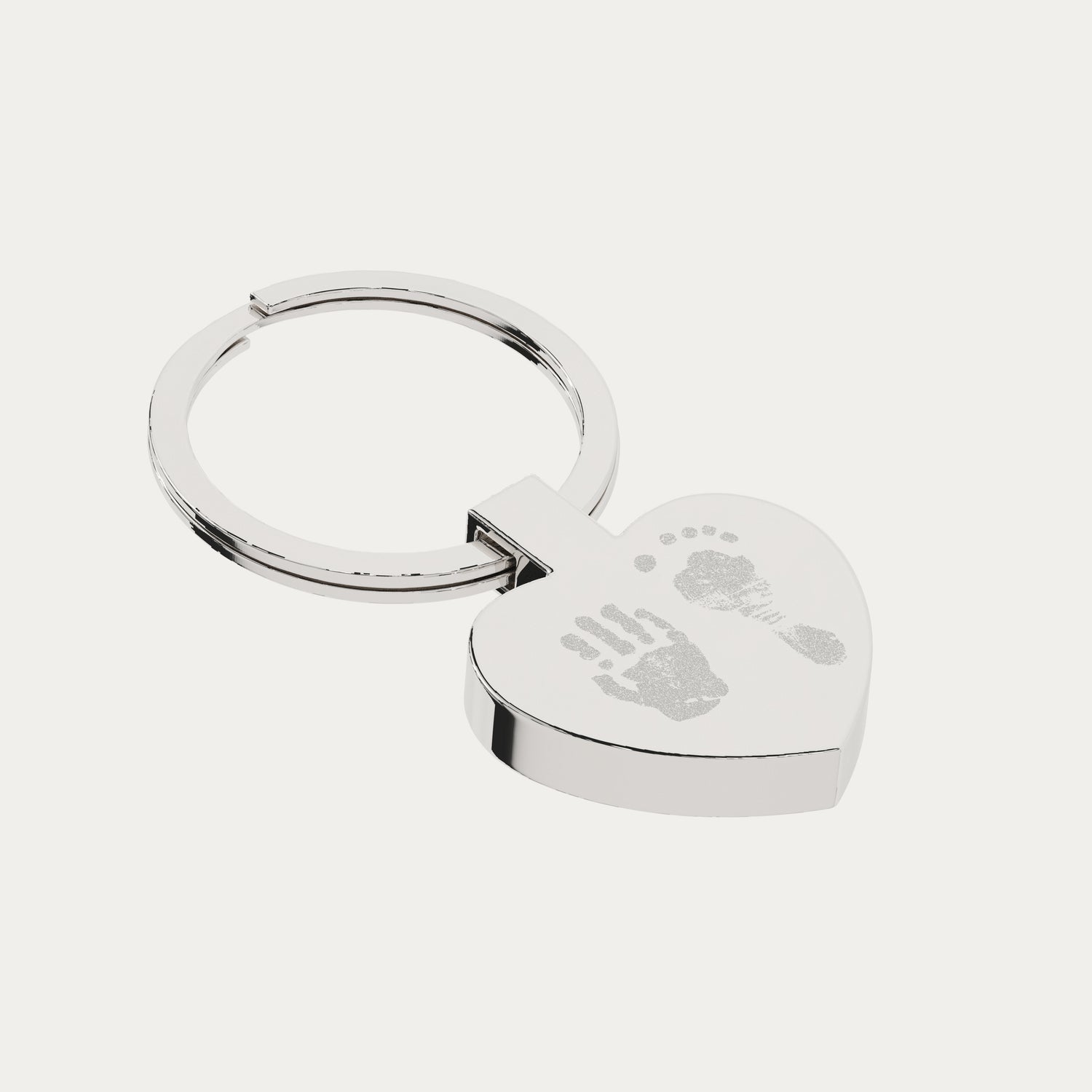 Heart Shaped Handprint / Footprint Keepsake Keyring