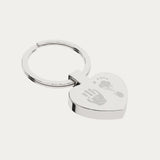 Heart Shaped Handprint / Footprint Keepsake Keyring