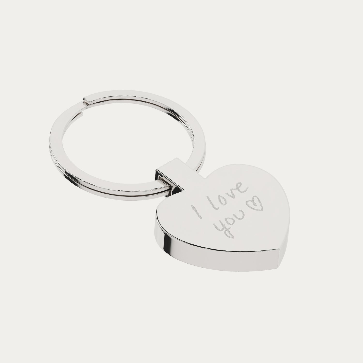 Heart Shaped Actual Handwriting Keepsake Keyring
