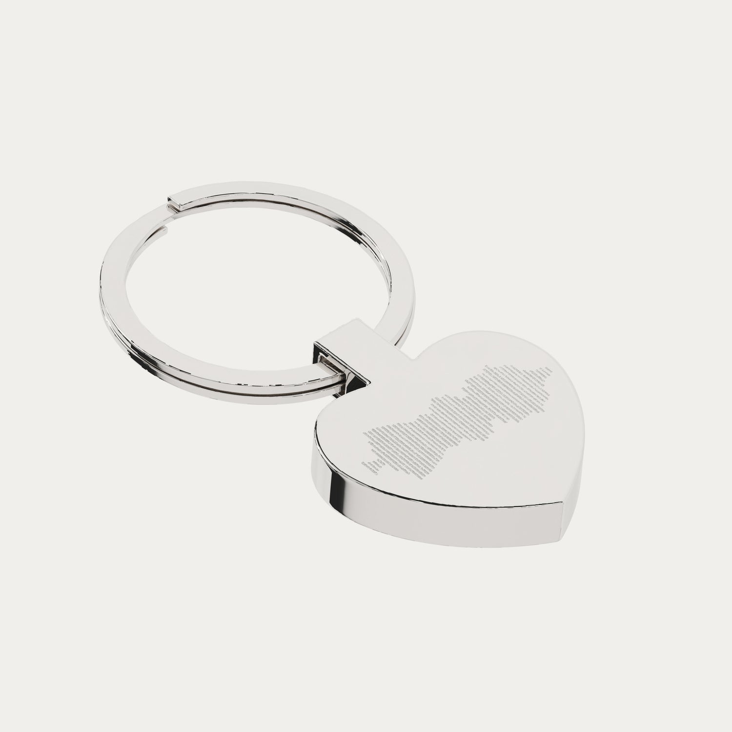 Heart Soundwave Keepsake Keyring