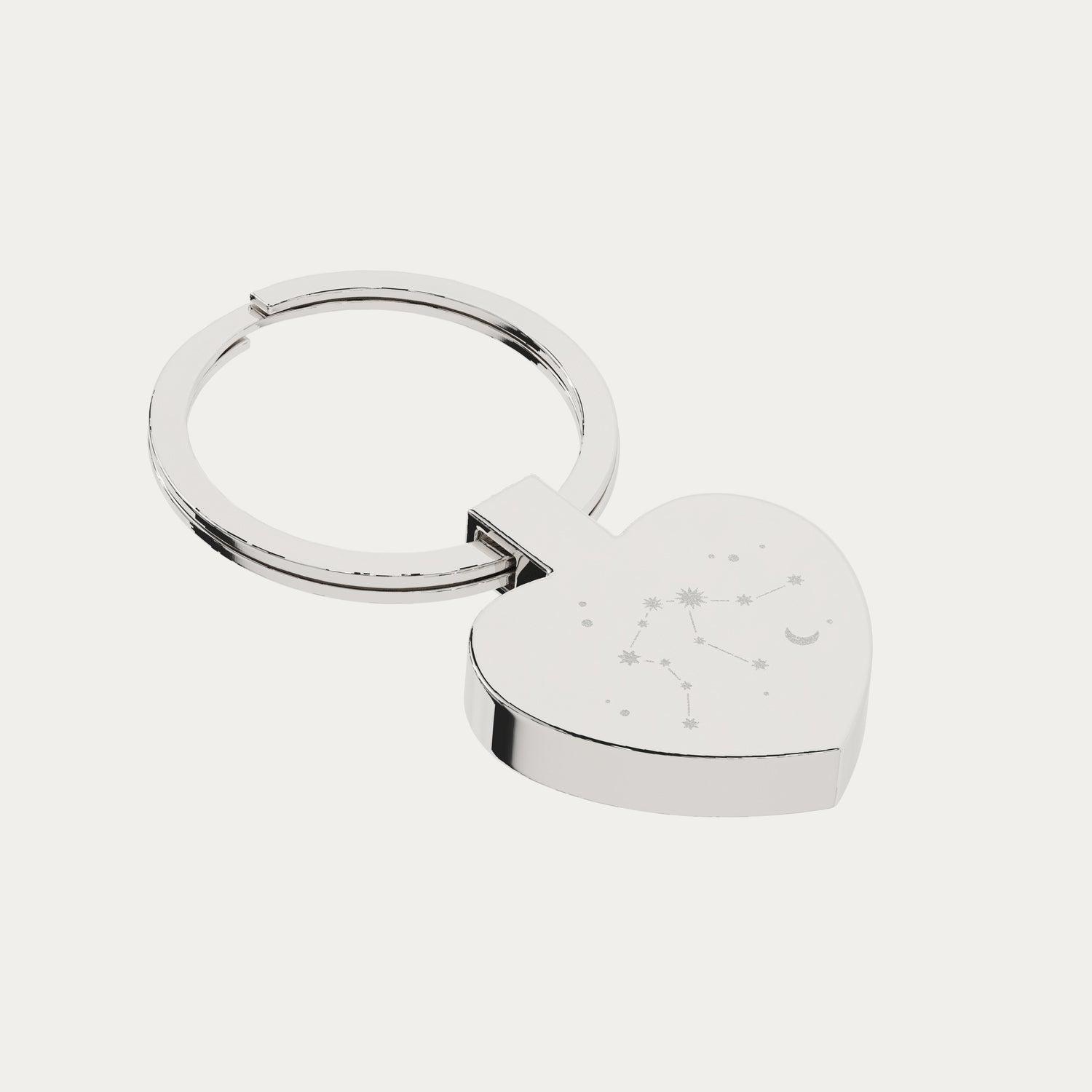 Heart Shaped Zodiac Constellation Keyring