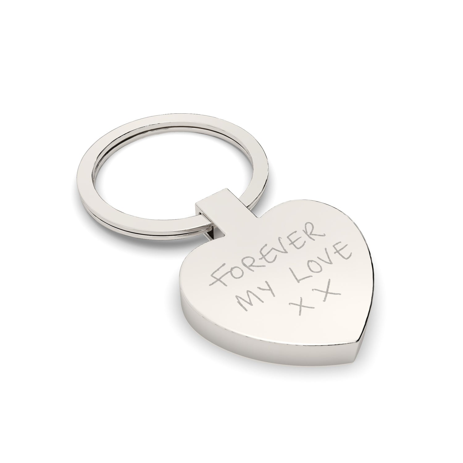 Heart Shaped Actual Handwriting Keepsake Keyring [engraver]