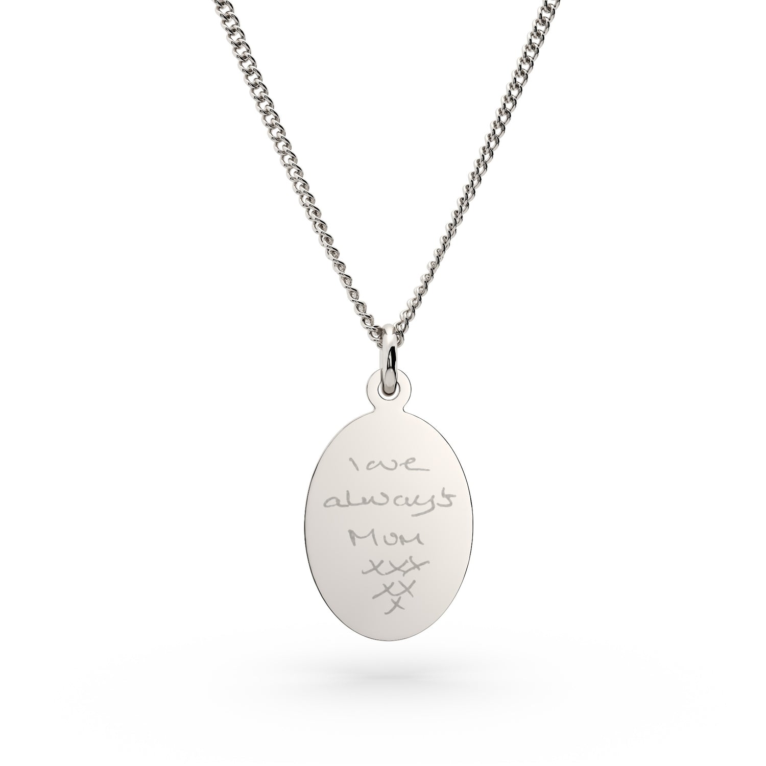 Lisa Oval Actual Handwriting Necklace [engraver]