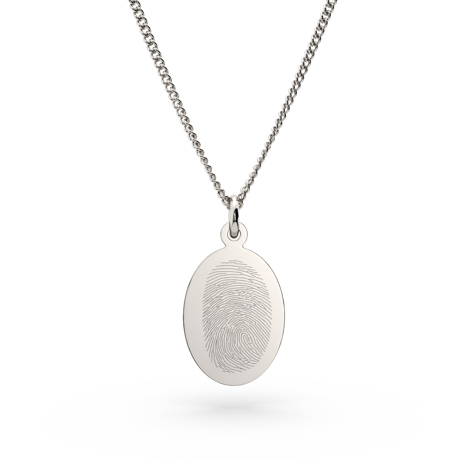 Lisa Oval Fingerprint Necklace [engraver]