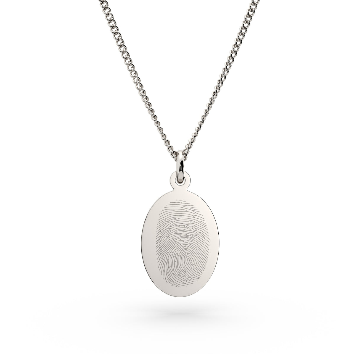 Lisa Oval Fingerprint Necklace [engraver]