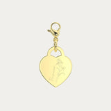 Lucy Heart Gold Birth Flower Charm