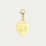 Lucy Heart Gold Handprint / Footprint Charm