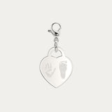 Lucy Heart Silver Handprint / Footprint Charm