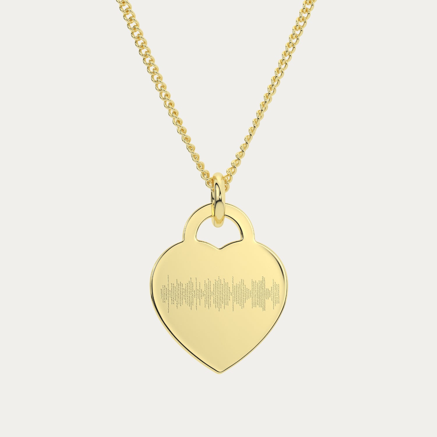 Lucy Heart Gold Soundwave Necklace
