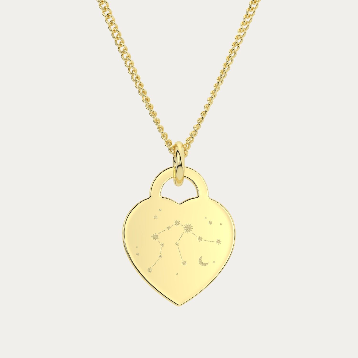 Lucy Heart Gold Zodiac Constellation Necklace
