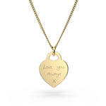 Lucy Heart Gold Actual Handwriting Necklace [engraver]