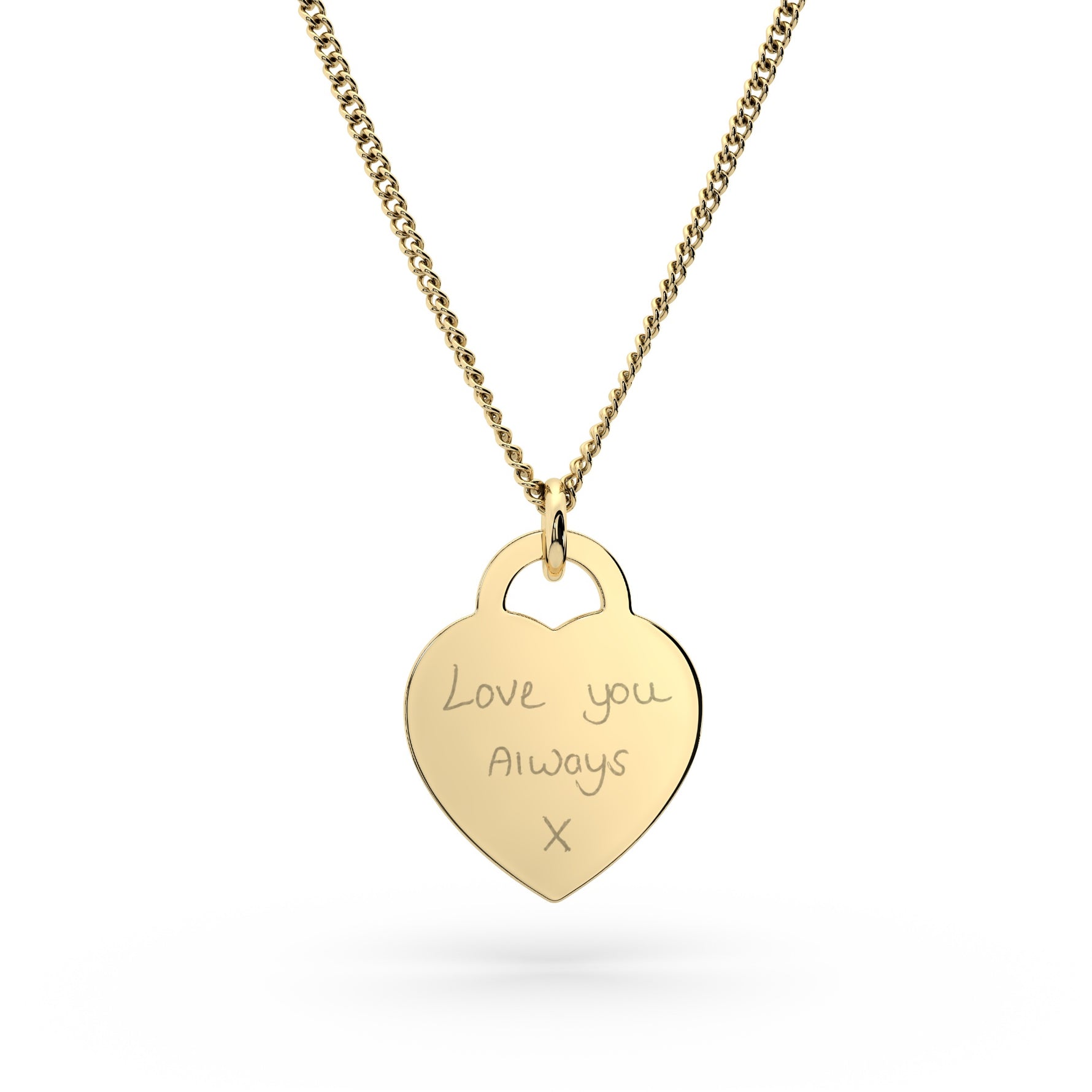 Lucy Heart Gold Actual Handwriting Necklace [engraver]