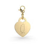 Lucy Heart Gold Child's Drawing Charm [engraver]