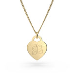 Lucy Heart Gold Child's Drawing Necklace [engraver]