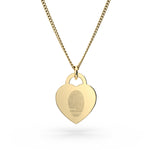 Lucy Heart Gold Fingerprint Necklace [engraver]