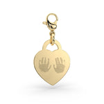 Lucy Heart Gold Handprint / Footprint Charm [engraver]