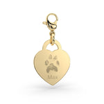 Lucy Heart Gold Paw / Nose Print Charm [engraver]