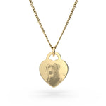 Lucy Heart Gold Photo Engraved Necklace [engraver]