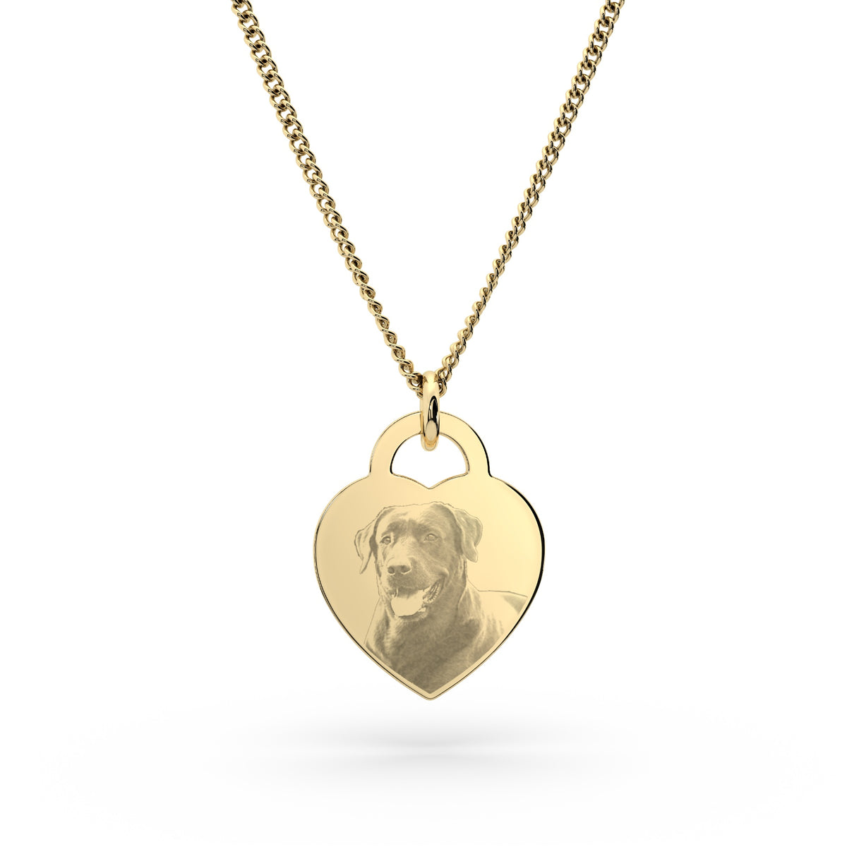 Lucy Heart Gold Photo Engraved Necklace [engraver]