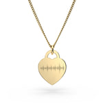 Lucy Heart Gold Soundwave Necklace [engraver]