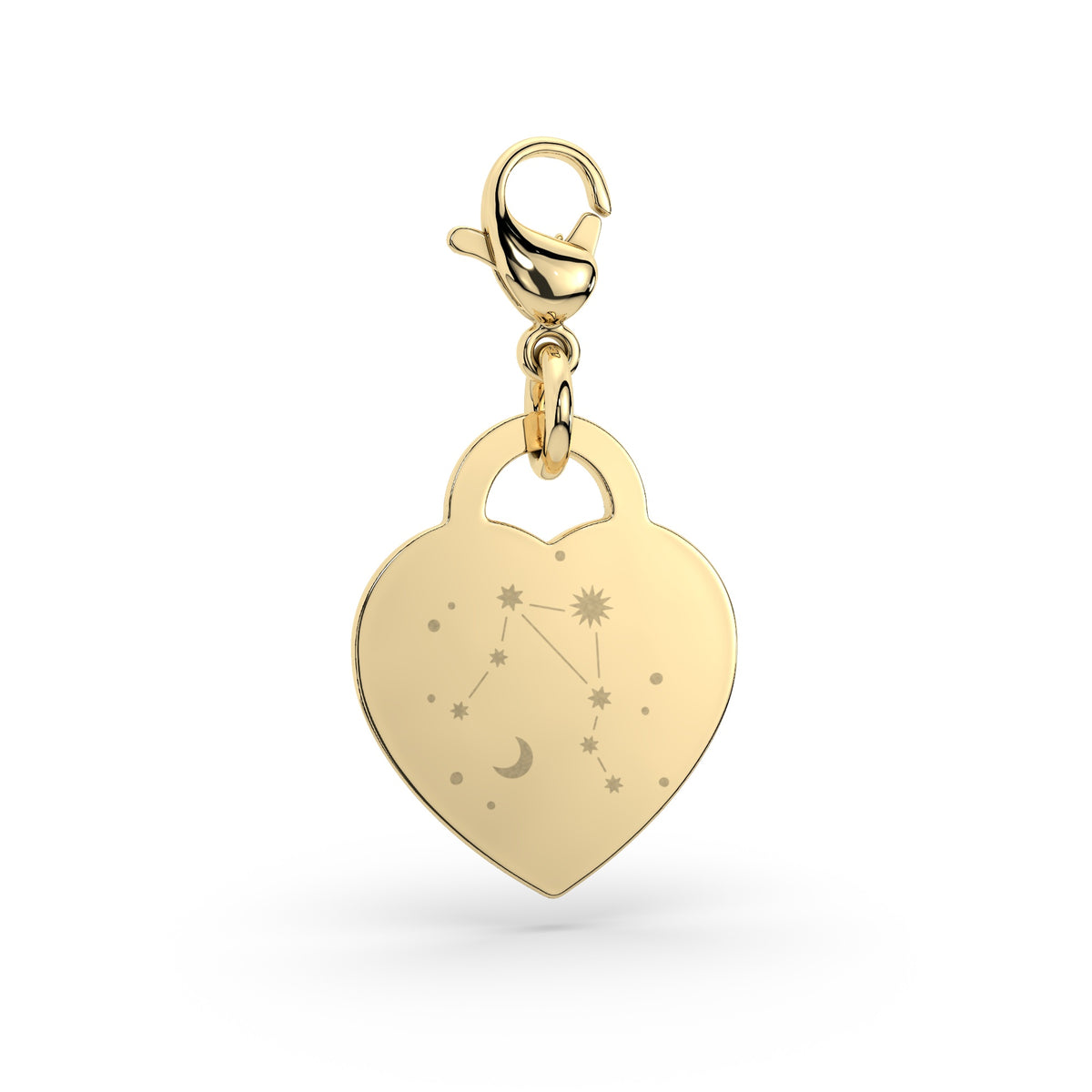 Lucy Heart Gold Zodiac Constellation Charm [engraver]