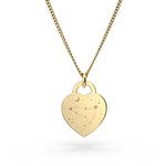 Lucy Heart Gold Zodiac Constellation Necklace [engraver]