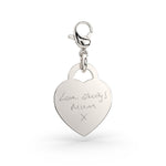 Lucy Heart Silver Actual Handwriting Charm [engraver]