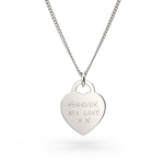 Lucy Heart Silver Actual Handwriting Necklace [engraver]