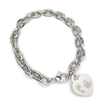 Lucy Heart Silver Handprint / Footprint Link Bracelet [engraver]