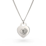 Lucy Heart Silver Photo Engraved Necklace [engraver]