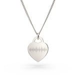 Lucy Heart Silver Soundwave Necklace [engraver]