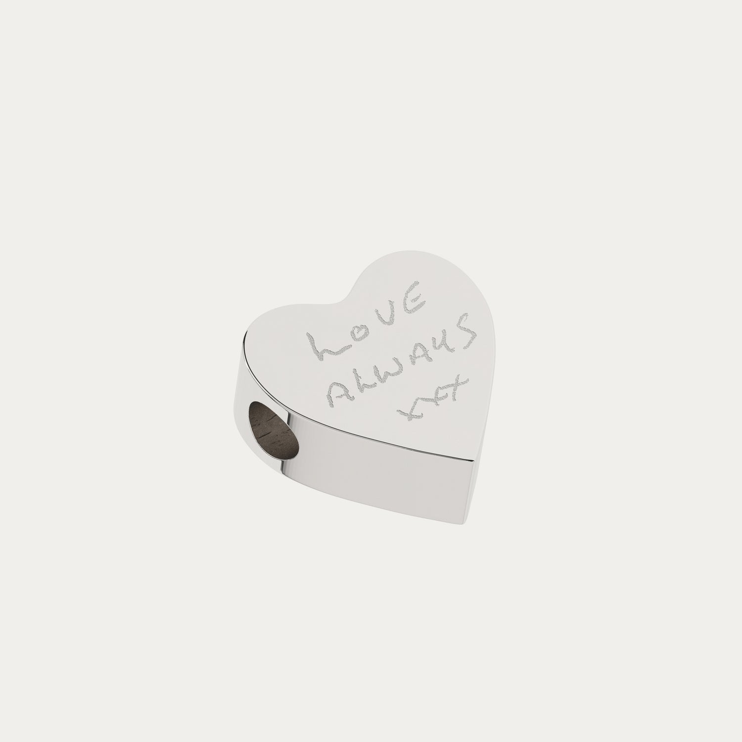 Melissa Handwriting Silver Heart Pandora Charm