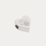 Melissa Handprint / Footprint Silver Heart Pandora Charm