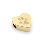 Melissa Paw / Nose Print Gold Heart Pandora Charm [engraver]