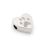 Melissa Paw / Nose Print Silver Heart Pandora Charm [engraver]